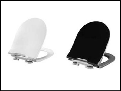 Pressalit Projecta Solid Pro White and Black Toilet Seats