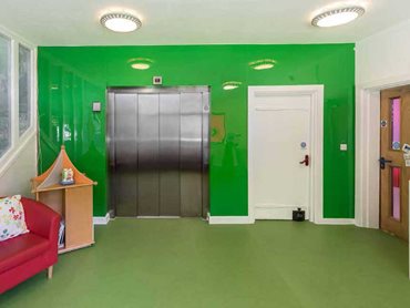 Haven House features some of the brightest and boldest Altro floor and wall products