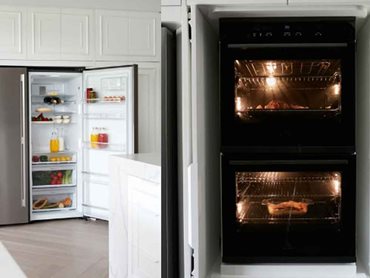Electrolux 501L Stainless Steel Refrigerator and 60cm Dark Multi-Function Double Oven 