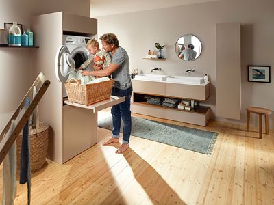 Blum Pull-Out Shelf Residential Laundry Room