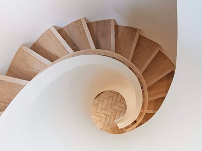 Gyprock Flexible Curved Staircase Above