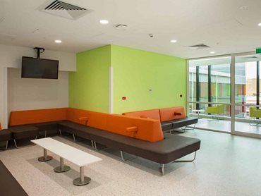 The variety of Wattyl I.D paint colours helped designate different sections of the hospital