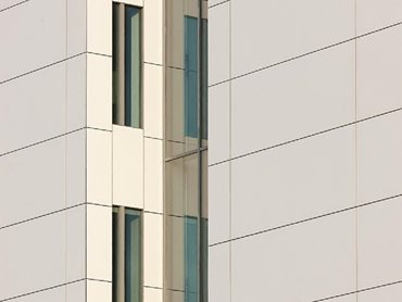 The cladding panels can be used for both vertical and horizontal facade surfaces