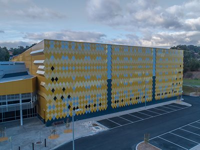 Kingspan Yellow Patterned Facade