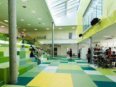 The educational staircase touches on the themes of growth and health