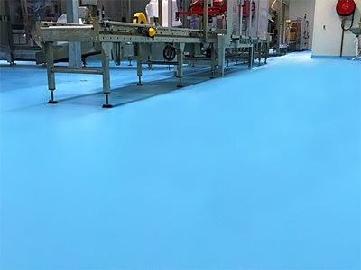 SteriFloor Flooring in a Factory Environment