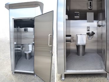 Britex’s stainless steel toilet cubicle