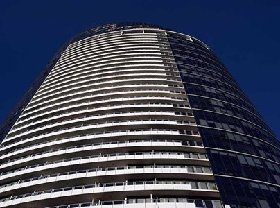 Detailed image of high rise building facade