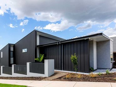 With its industrial style appearance, Quarry provided a point of difference to their modern house as part of their chosen monochromatic exterior palette.