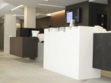 Custom ticketing and reception counters