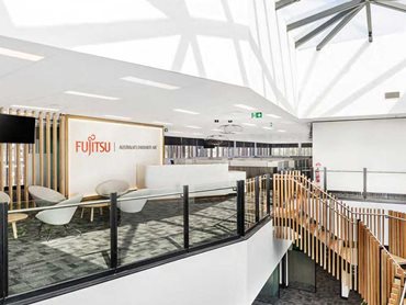 The open plan office is serviced by high static ducted indoor units from Fujitsu General 