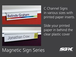 Workstation Sign Series – Modular, Updateable sign system by S2K Identity Systems