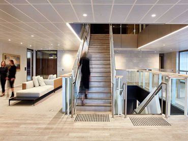 SAS150 features consistently throughout Westpac Place’s main office spaces, lobbies, corridors, meeting rooms and cafés