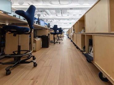 Tasmanian Oak engineered flooring was installed throughout the 700sqm fitzpatrick+partners studio