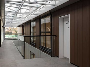 The natural timber look of the ceilings and soffits has enhanced the interior and exterior of the apartments