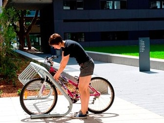 Bicycle parking racks and rails