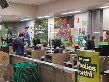 Clear barriers at Woolworths