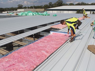 Fletcher Insulation Roof System Install Onsite