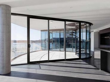 The balconies are accessed through Alspec’s ProGlide High Performance sliding doors