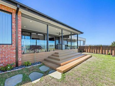 NewTechWood composite decking has been used for the steps, verandah and fence