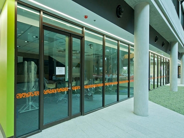 Definium Aluminium Partitioning System with Offset and Double Glazing l jpg