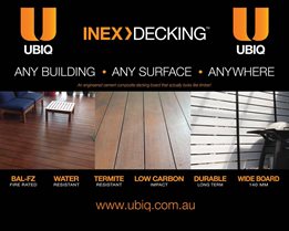 UBIQ Light-weight INEX>BOARDS , an alternative to fibre cement and plasterboard