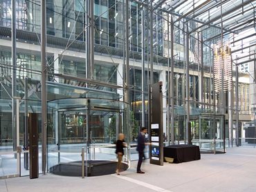 Diamond revolving doors complement building facades, add gravitas to the entrance, and create a striking first impression