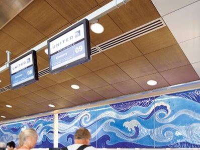 Armstrong Ceiling Solutions WoodWorks™ Ceilings Meeting Honolulu Airport