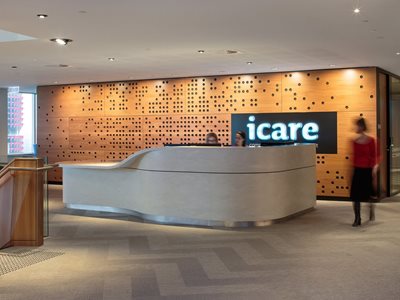 Corian reception counter DWP icare