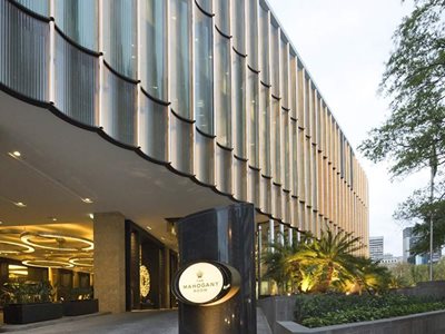 Detail of Glass Glazing on Building Exterior