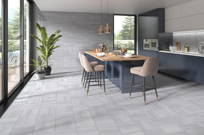 black dark grey ceramic floor tiles for kitchen and living room design ideas moody contemporary