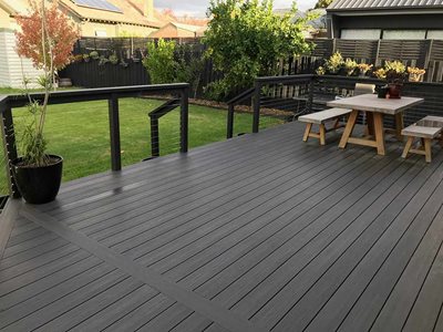 Backyard With Outdoor Decking Area