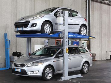car stackers have a lower carbon footprint thanks to the reduced need for concrete and steel