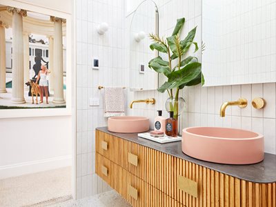 Calissa Timber Double Vanity Residential Bathroom