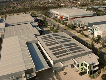 The solar power system generates clean energy to power their warehouse and office complex.