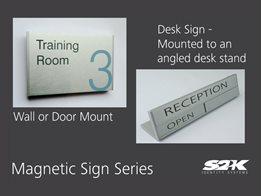 Magnetic Sign Series – Modular, Updateable sign system by S2K Identity Systems