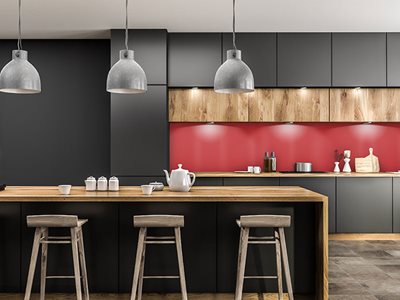 AliPro Akril Red Kicthen Splashback