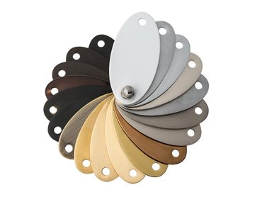 Detailed product image of door hardware swatches