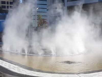 Mistafog Water Feature With Fog Perth