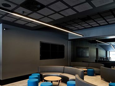 Both plasterboard profiles feature a highly effective black acoustic fabric backing that improves the acoustics of the ceiling