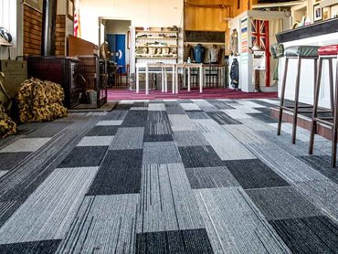 As part of the GH Commercial Loop program, previously used carpet tiles are collected and repurposed for re-use