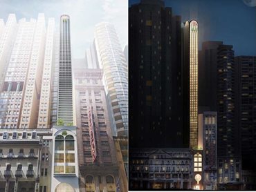 The tower stands 100 metres high and 34 metres deep, and will have 173 compact hotel rooms across 31 storeys