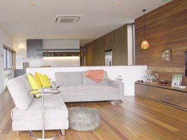 Big River Armourpanel Spotted Gum plywood is a linking feature in the home, connecting different spaces