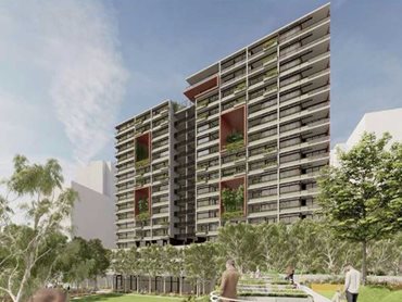Lot C3 will feature a 16-storey residential tower designed by Fox Johnston and McGregor Coxall