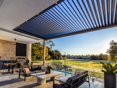 DECO Australia Opening Louvre Roof Systems Outdoor View