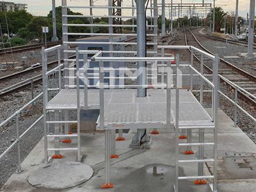 KOMBI access platforms were supplied in kit form at the location and easily assembled on-site by LXRA personnel