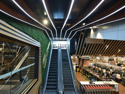 Grocery Store Interior Supaslat Maxi Beams Integrated LED