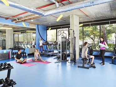 The space for fitness, yoga and Pilates classes