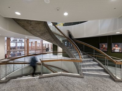 Caulfield Library Commercial Interior Perforated Plaster