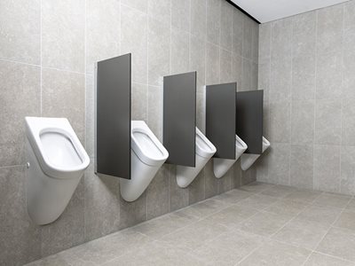 Smart Command Urinals Bathroom Interior